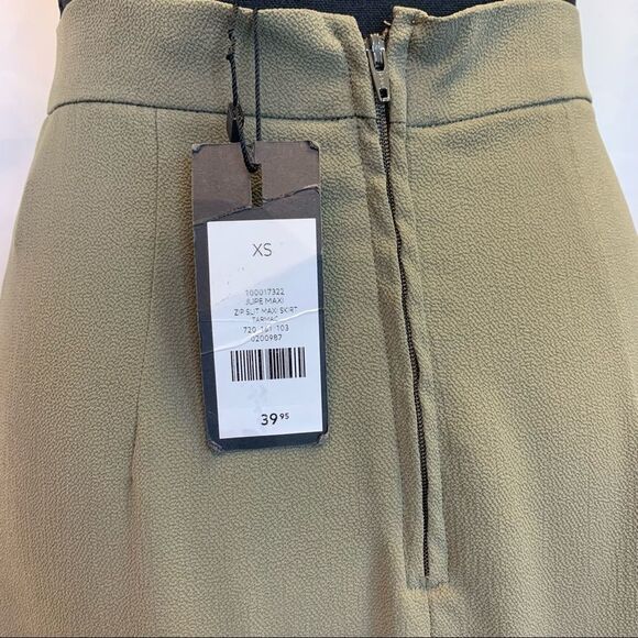 DYNAMITE NWT jupe zip slit maxi skirt in Tarmac size XS - Picture 6 of 12